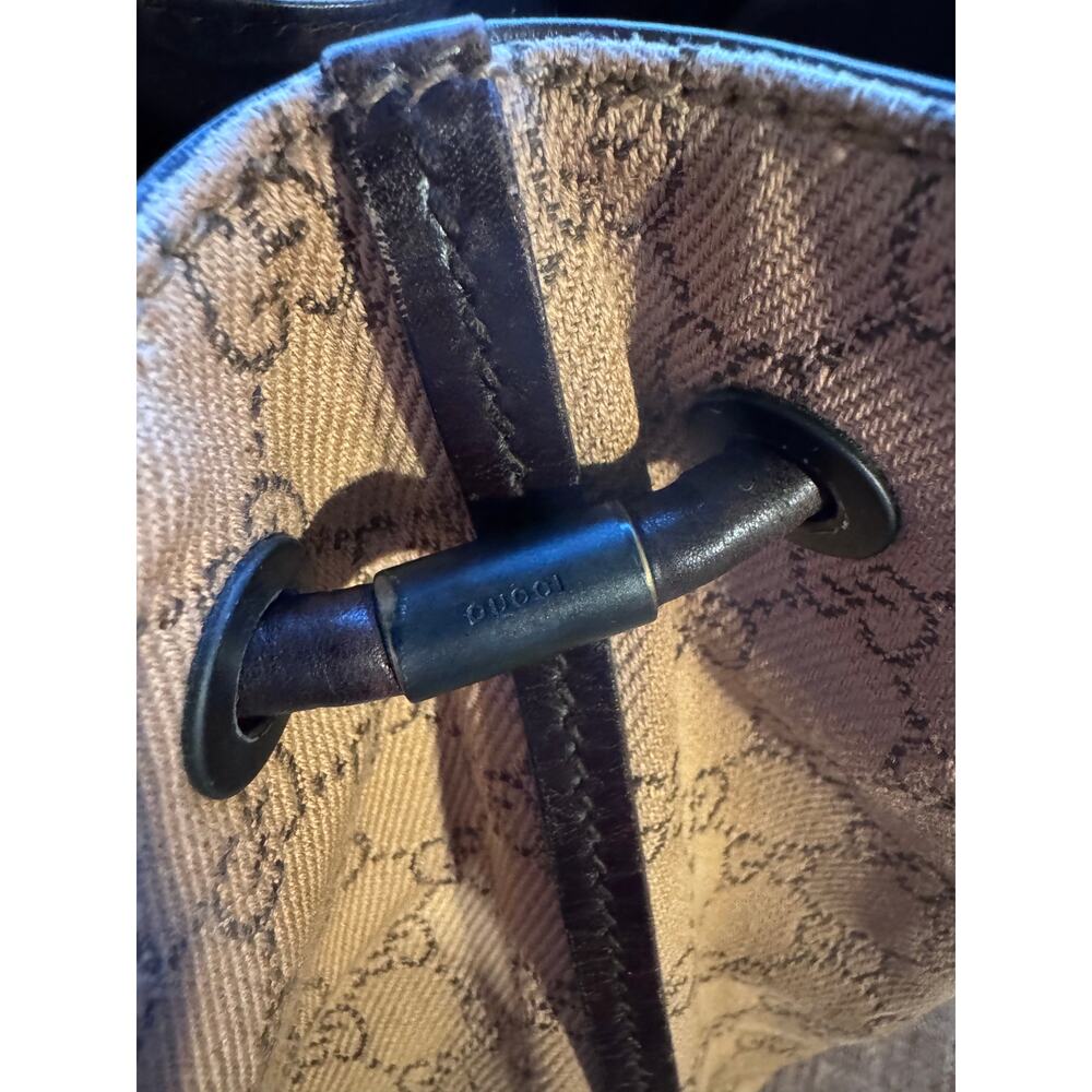 Auth. Vintage Gucci Tan GG Canvas Tote Shoulder Bag - Picture 10 of 16